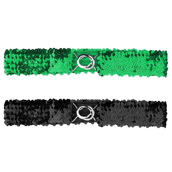 Womens Glitter Skinny Stretchy Waist Belts Sequins Decor Slim Elastic Belts🐋 - Picture 1 of 6